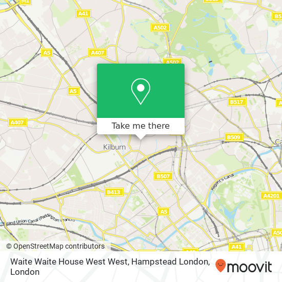 Waite Waite House West West, Hampstead London map
