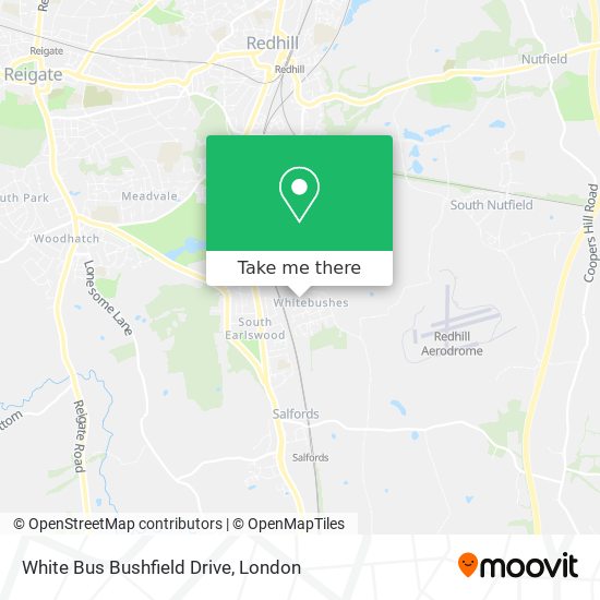 White Bus Bushfield Drive map