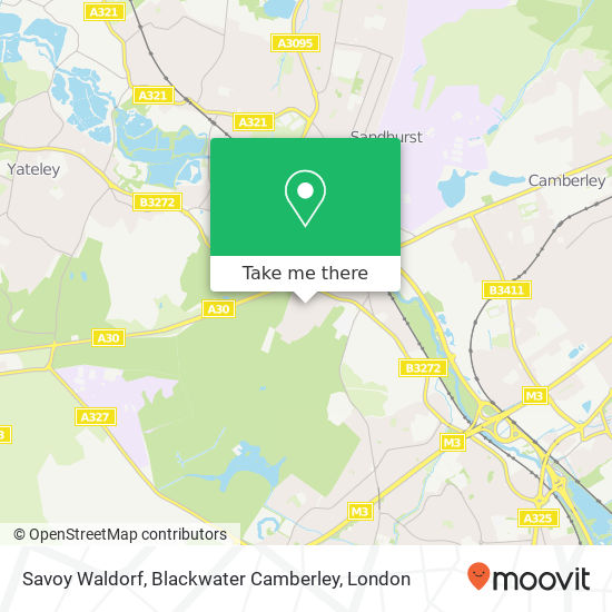 Savoy Waldorf, Blackwater Camberley map