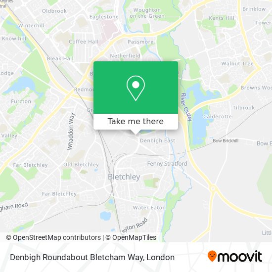 Denbigh Roundabout Bletcham Way map