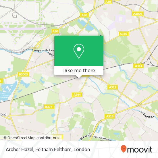 Archer Hazel, Feltham Feltham map