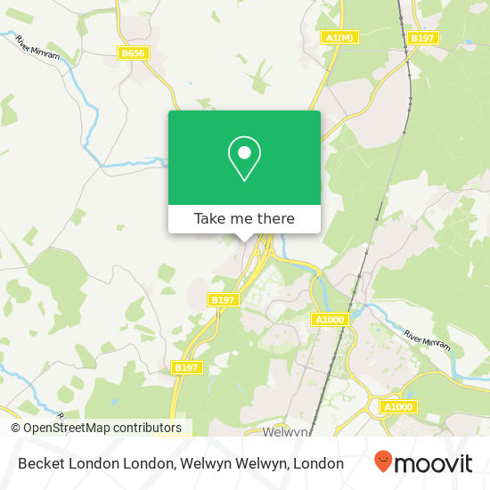 Becket London London, Welwyn Welwyn map