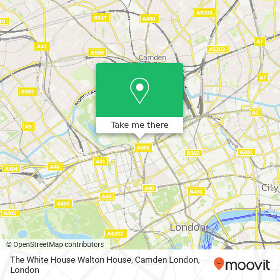 The White House Walton House, Camden London map