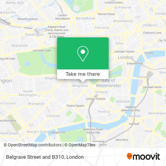 Belgrave Street and B310 map