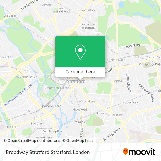 Broadway Stratford Stratford map