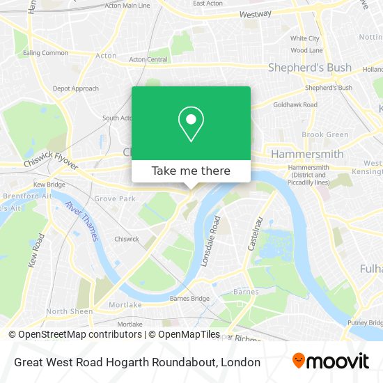 Great West Road Hogarth Roundabout map
