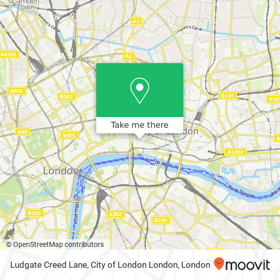 Ludgate Creed Lane, City of London London map