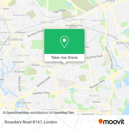 Boundary Road B167 map