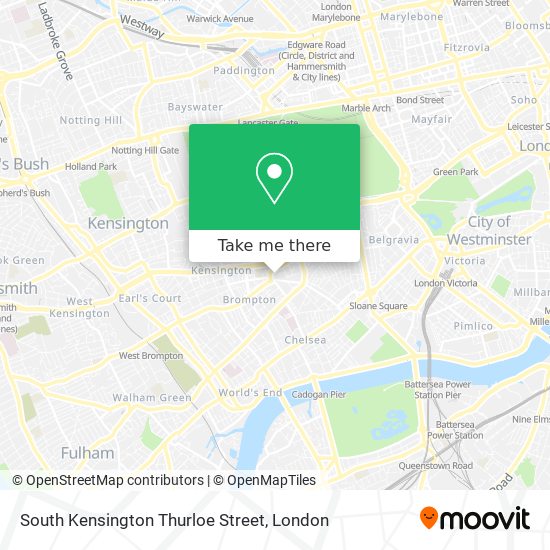 South Kensington Thurloe Street map