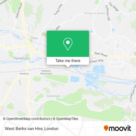 West Berks van Hire map