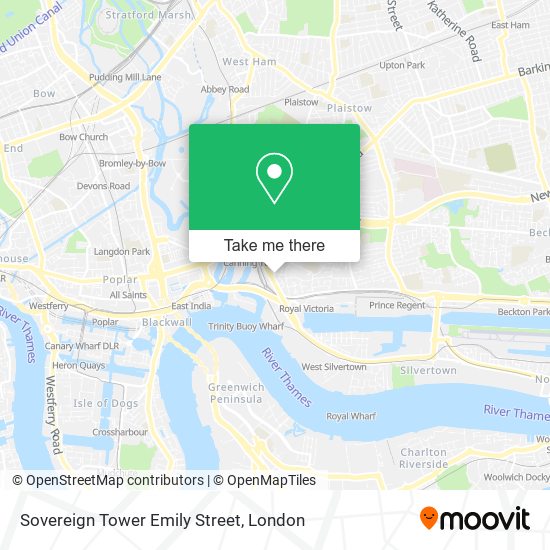 Sovereign Tower Emily Street map