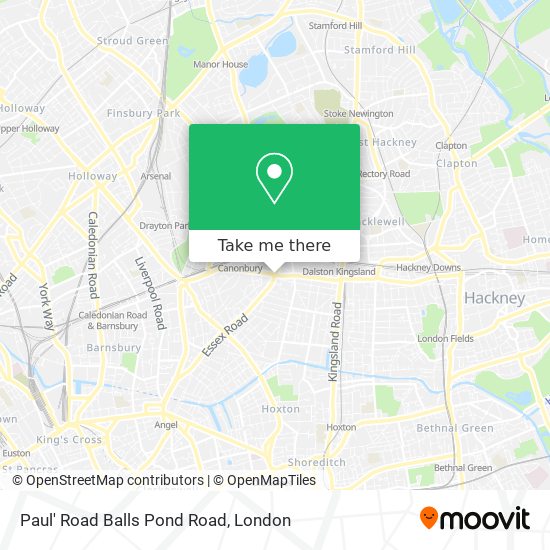 Paul' Road Balls Pond Road map