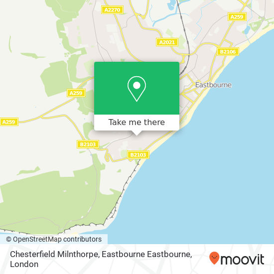 Chesterfield Milnthorpe, Eastbourne Eastbourne map