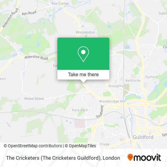 The Cricketers (The Cricketers Guildford) map