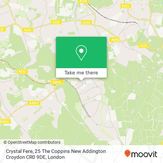 Crystal Fere, 25 The Coppins New Addington Croydon CR0 9DE map