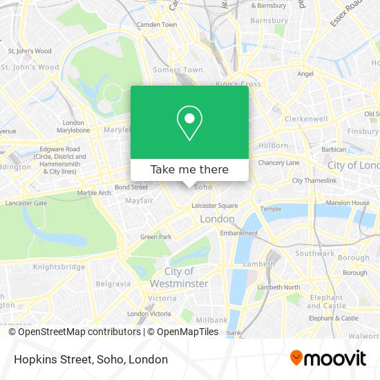 Hopkins Street, Soho map