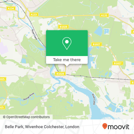 Belle Park, Wivenhoe Colchester map