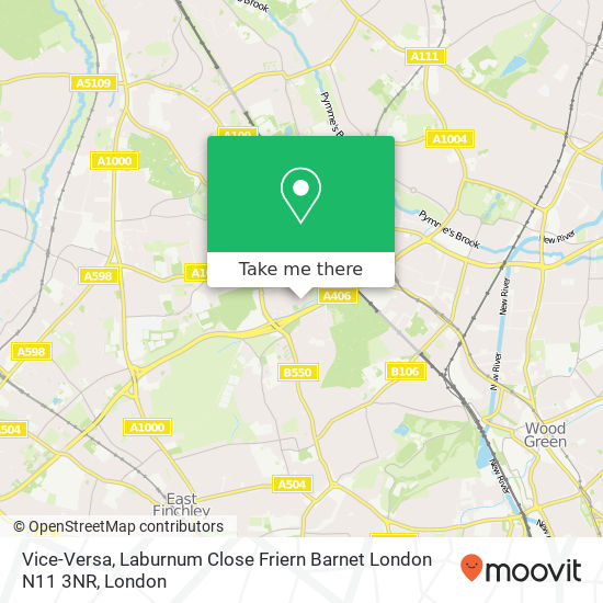 Vice-Versa, Laburnum Close Friern Barnet London N11 3NR map