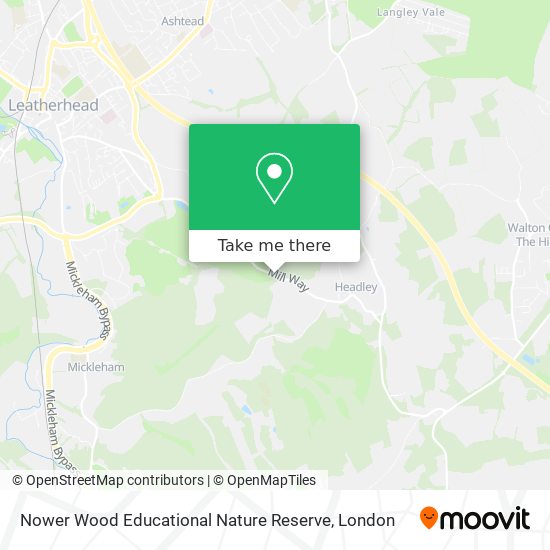 Nower Wood Educational Nature Reserve map