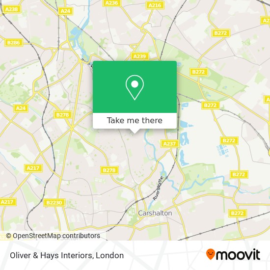 Oliver & Hays Interiors map