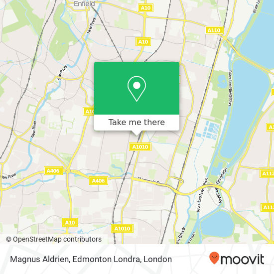 Magnus Aldrien, Edmonton Londra map