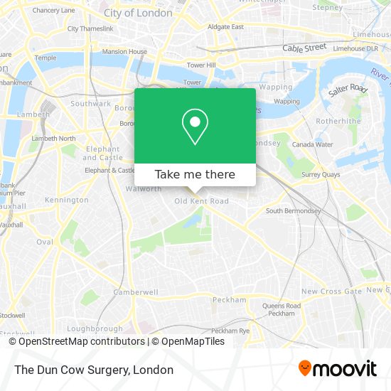 The Dun Cow Surgery map