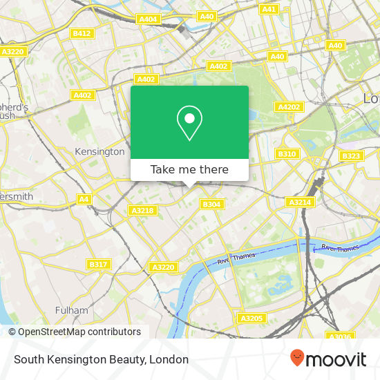 South Kensington Beauty map