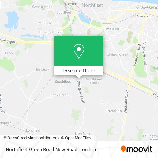 Northfleet Green Road New Road map