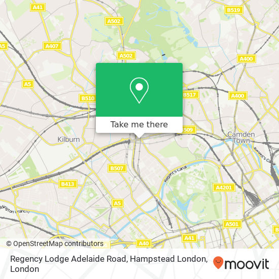 Regency Lodge Adelaide Road, Hampstead London map