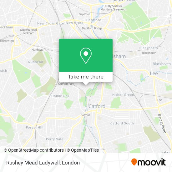 Rushey Mead Ladywell map