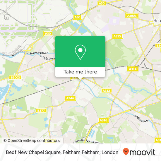 Bedf New Chapel Square, Feltham Feltham map