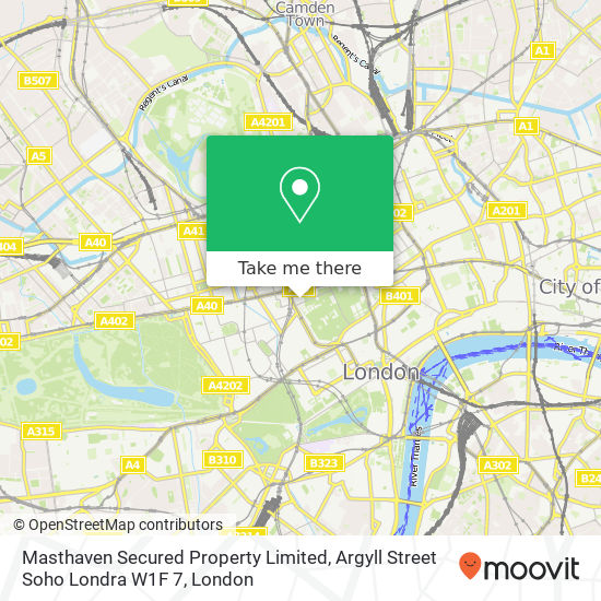 Masthaven Secured Property Limited, Argyll Street Soho Londra W1F 7 map