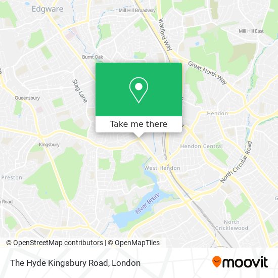 The Hyde Kingsbury Road map