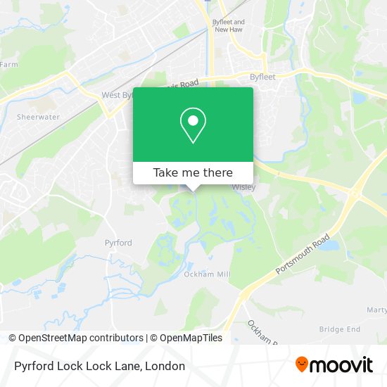 Pyrford Lock Lock Lane map