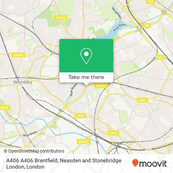 A406 A406 Brentfield, Neasden and Stonebridge London map