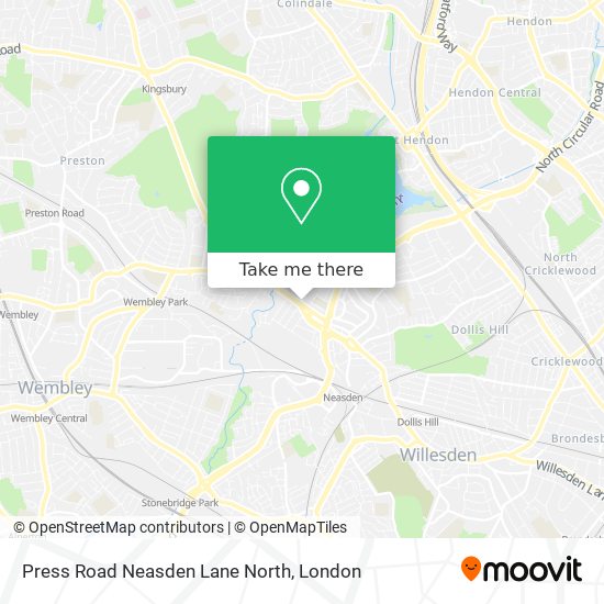 Press Road Neasden Lane North map