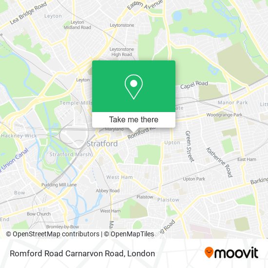 Romford Road Carnarvon Road map