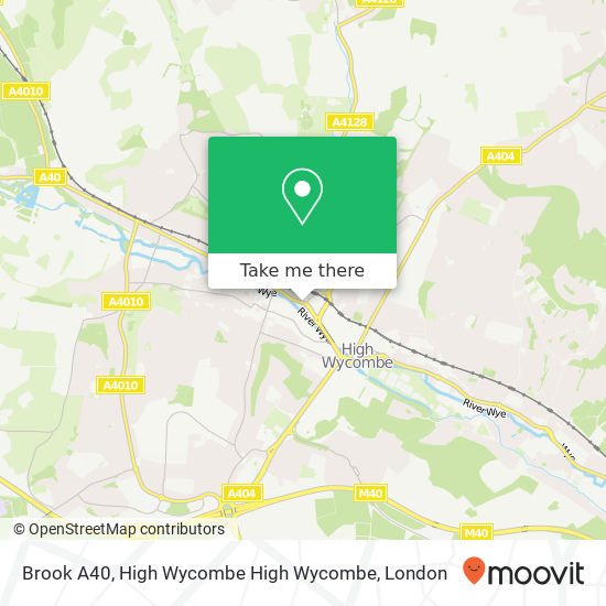 Brook A40, High Wycombe High Wycombe map