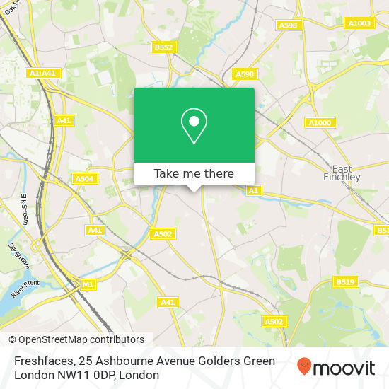 Freshfaces, 25 Ashbourne Avenue Golders Green London NW11 0DP map