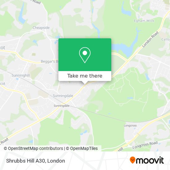 Shrubbs Hill A30 map