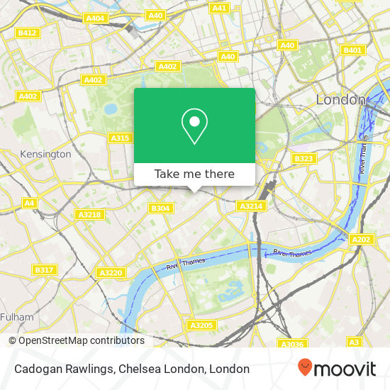 Cadogan Rawlings, Chelsea London map