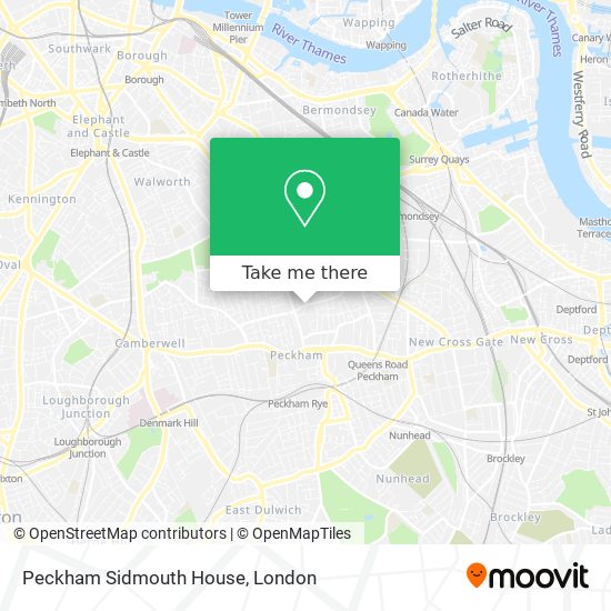 Peckham Sidmouth House map