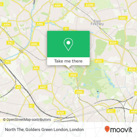 North The, Golders Green London map