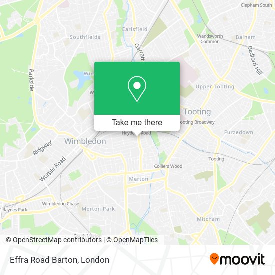 Effra Road Barton map