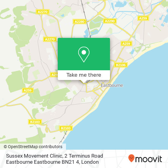Sussex Movement Clinic, 2 Terminus Road Eastbourne Eastbourne BN21 4 map