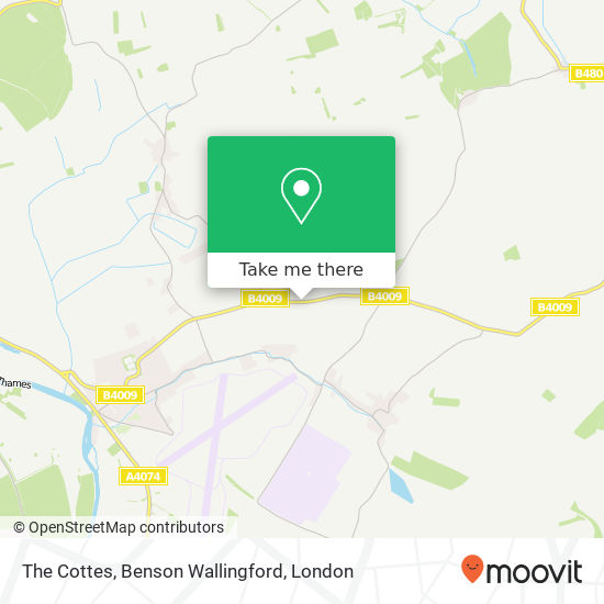 The Cottes, Benson Wallingford map