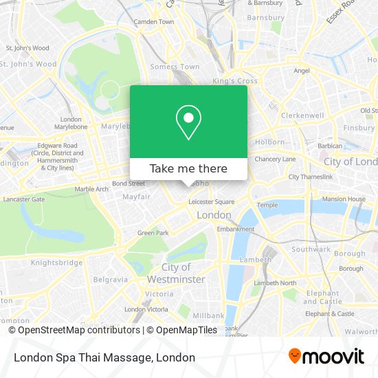London Spa Thai Massage map