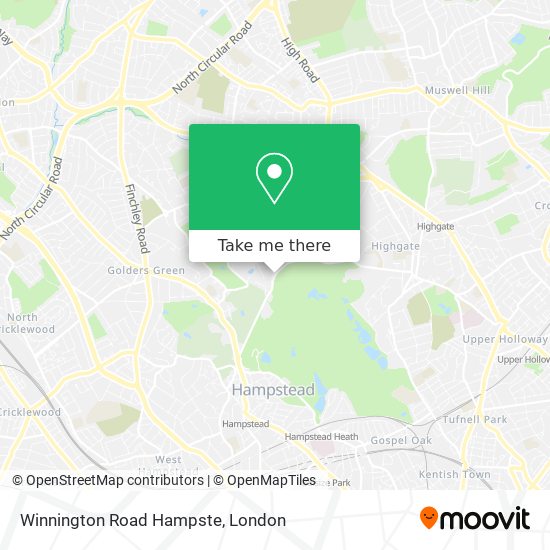 Winnington Road Hampste map