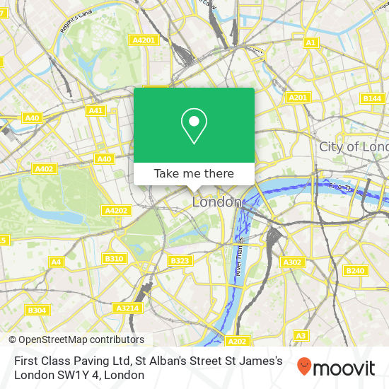 First Class Paving Ltd, St Alban's Street St James's London SW1Y 4 map