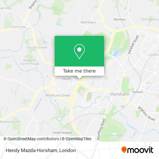 Hendy Mazda-Horsham map